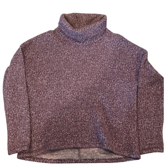 Columbia Chillin Fleece Turtleneck Sweater Heathered Purple Women’s Large - Picture 5 of 5
